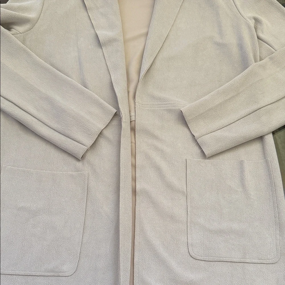 Cream Open Front Cardigan - Picture 2 of 9
